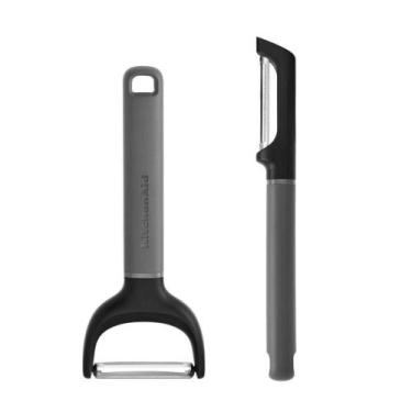 Imagem de Jogo Descascador Y-Peeler e Euro Legumes Cinza KitchenAid