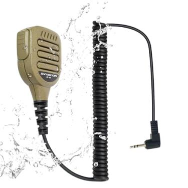 Imagem de Microfone de alto-falante de ombro compatível com rádios Motorola Talkabout série T/T800/EM1000, design PTT durável, áudio transparente para uso externo (bronze deserto)