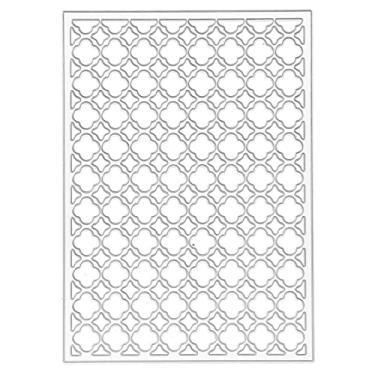 Imagem de Molde de corte em relevo em aço carbono metal flor padrão artesanato scrapbook cartão de convite álbum de fotos ferramenta de decoração fácil de usar durável leve 14,8 x 10,6 cm