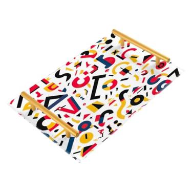 Imagem de Wassud Bandejas de acrílico para banheiro, formas abstratas, joias, perfumes, alça para maquiagem, cômoda, quarto, cozinha, bancada, mesa, 30 x 20 cm