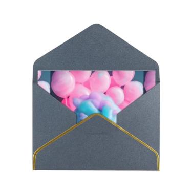 Imagem de SKKNT Cartões de felicitações com estampa de algodão doce vermelho para todas as ocasiões, convites de festa de aniversário de casamento, 12,7 x 15,2 cm