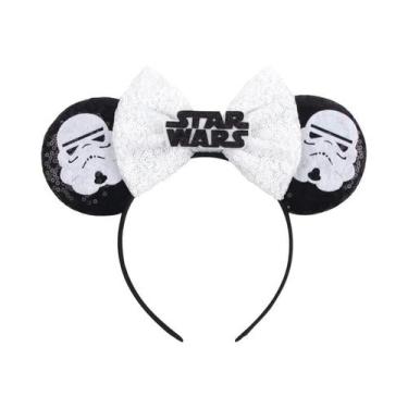 Imagem de Tiara De Orelhas De Rato Da Disney Com Laço De Lantejoulas Para Menina