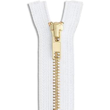 Imagem de Jaqueta de latão de 152 cm, zíper branco de 152 cm para costura artesanal