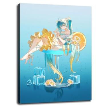 Imagem de 1104 Impressão em tela inchada mangas ilustração pôster arte de parede para casa 1 peça decorações com moldura 81.3 cm x 61.0 cm