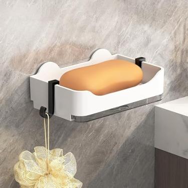 Imagem de Suporte de saboneteira, sem perfuração, suporte de sabão montado na parede com ralo para banheiro e cozinha