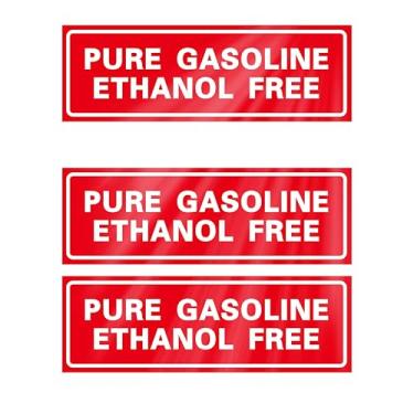 Imagem de Pacote com 9 adesivos sem etanol a gasolina pura, decalque impermeável de 15 x 5 cm, forte aderência, resistente a UV e à prova de arranhões para tanques de combustível, latas e equipamentos elétricos