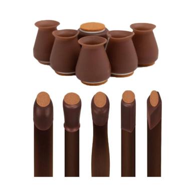 Imagem de Kit 12 Protetor Sola De Feltro Silicone 15Mm A 23Mm Cadeira