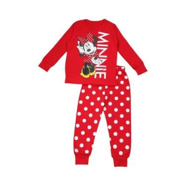 Imagem de Conjunto De Pijamas De Algodão Minnie Mouse Para Meninas, Roupas De Do