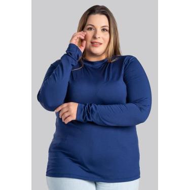 Imagem de Blusa Feminina Manga Longa Plus Size Térmica Peluciada - Serena, Marin