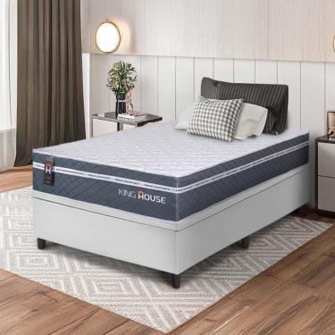 Imagem de Cama Box Baú Cairo Molas Ensacadas 96x203 Branco King House