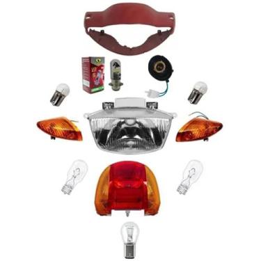Imagem de Carenagem Farol + Piscas + Lanterna Biz 100 Vermelho 98 Á 01 - DNSA