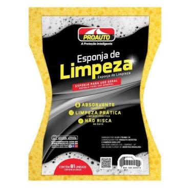 Imagem de Esponja de Limpeza Proauto kit com 3 unidades - Limppano