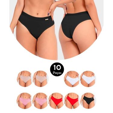 Imagem de Kit 10 Calcinha IMI Lingerie Em Algodão Ivy