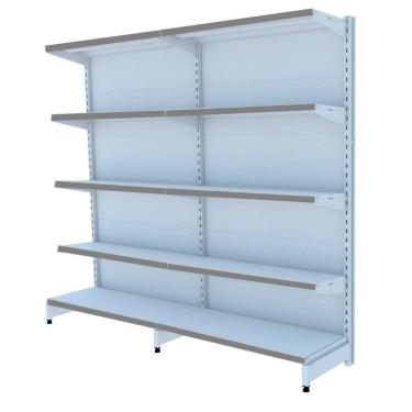 Imagem de Gondola Parede 196 Amapa Flex 60 Kit 2 Metros Branco Fx Cinz