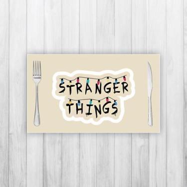 Imagem de Jogo Americano 2 Un Retangular Neoprene Varal De Letras Stranger Thing