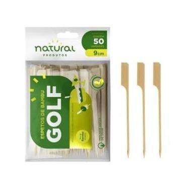Imagem de Espeto Bambú Golf Petiscos Lanches 9 Cm Caixa Com 250 Unidades