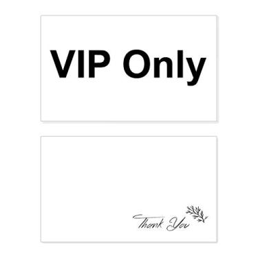 Imagem de Vip Only Black Symbol Pattern Thank You Card Birthday Paper Greeting Wedding Repreciation