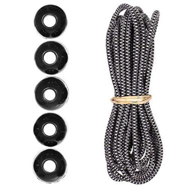 Imagem de Kits de cordas de choque Paracord Planet Ball – 3 m de cabo de choque de 0,6 cm – para acampamento, eventos, barracas, caminhadas, lonas e usos ao ar livre (diamante prateado)