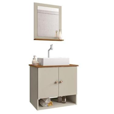 Imagem de Gabinete Banheiro Deli Cuba Torino Bco Torneira DL08 Val ABS - Loja Do