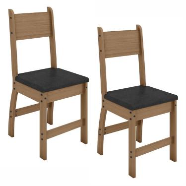 Imagem de Kit de 2 Cadeiras Milano com Tecido em Material Sintetico