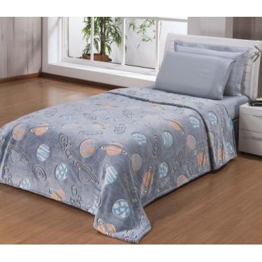 Imagem de Cobertor INFANTIL estampado BRILHA NO ESCURO manta flannel  - SAFIRA E
