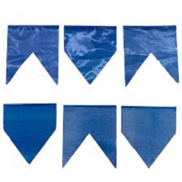 Imagem de BANDEIRINHA DE PLÁSTICO FESTA JUNINA COR ÚNICA 10m - QFESTA, AZUL