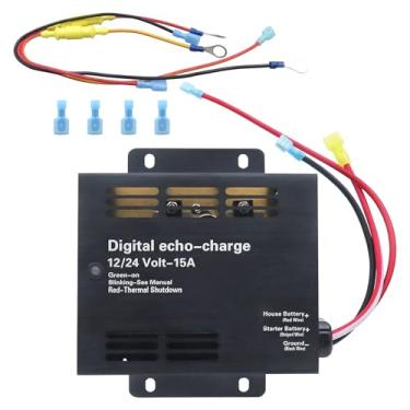 Imagem de Carregador de bateria auxiliar 82-0123-01, carregador de bateria dupla inteligente, adaptador de sistema de 12 V, adequado para carregamento Echo Xantrex 82-0123-01, adequado para equipamentos RV,