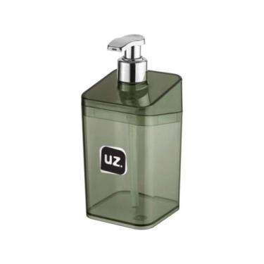 Imagem de Porta Sabonete Líquido Slim Translúcido Preto UZ Utilidades - UZ540-PR