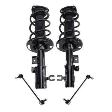 Imagem de TRQ Kit de suspensão dianteira conjunto completo de suporte e mola helicoidal barra estabilizadora link compatível com Mazda CX-3 2016-2021
