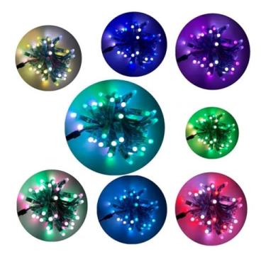 Imagem de Pisca Pisca Solar LED Decorativo, 100 LEDs Coloridos, 10 Metros, Iluminação para Festas e Decoração, Alimentação Solar