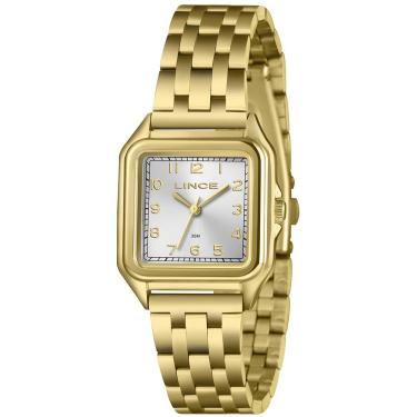 Imagem de Relógio Lince Feminino Ref: Lqgm046l30 S2kx Retangular Dourado