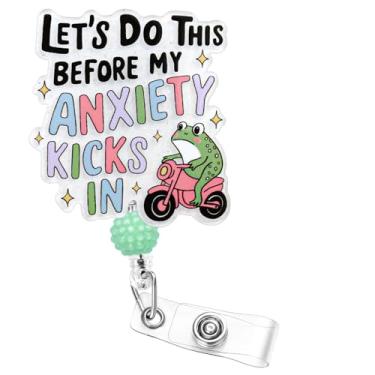 Imagem de Soleebee Engraçado Lets Do This Nurse Badge Reel, lindo suporte retrátil para crachá de trabalho, clipe de crachá de identificação com clipe jacaré giratório de 360° para estudantes RN LPN CNA MA