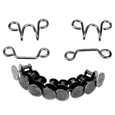 Imagem de Alomejor Apertador de Cintura de Calça, Fivela de Cintura Ajustável, Prendedor de Metal Removível e Firmemente Ajustável para Jeans, Saias, Calças, Colares, Projetos DIY (Preta)