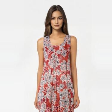 Imagem de Vestido de Liganete - Malha Fria - estampado Estampa:Tropical RubiTama