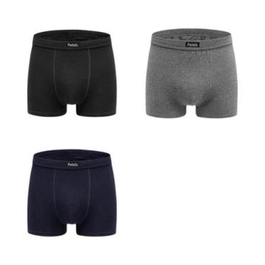 Imagem de Cuecas De Algodão Masculinas plus Size Pacote 95-220kg Alta Qualidade 