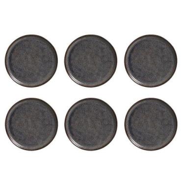 Imagem de Conjunto De Pratos De Sobremesa 06 Peças Linhas Titanium Porto Brasil