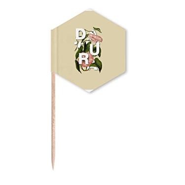 Imagem de Flores misteriosas Art Deco, presente fashion palito bandeiras de cupcake palitos festa celebração