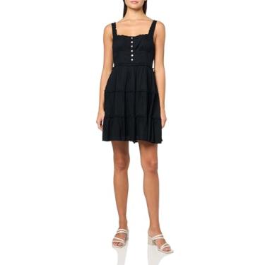 Imagem de Lucky Brand Minivestido feminino com babados em camadas, Meteorito, M