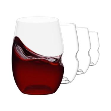 Imagem de Taça de vinho inquebrável sem haste – Conjunto de 4, 473 ml, lavável na lava-louças, Tritan sem BPA, taças de vinho tinto transparentes, inquebráveis para uso interno, ao ar livre, uso diário