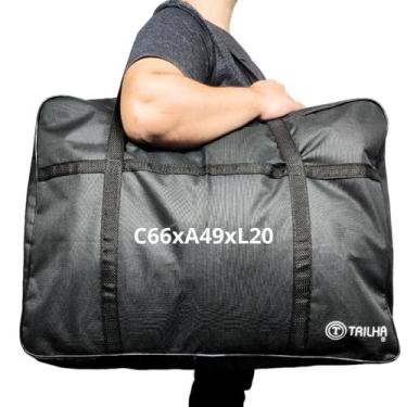Imagem de Sacolão Bolsa De Viajem Despachar Grande Preto Reforçado - Sacola Bols
