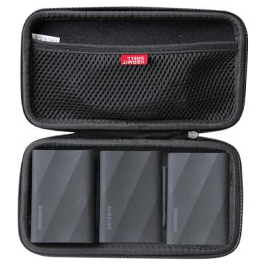 Imagem de Hermitshell Capa Rígida De Viagem Para Ssd Portátil Samsung T9 2 Tb / 4 1 (Preta, 3 Unidades)