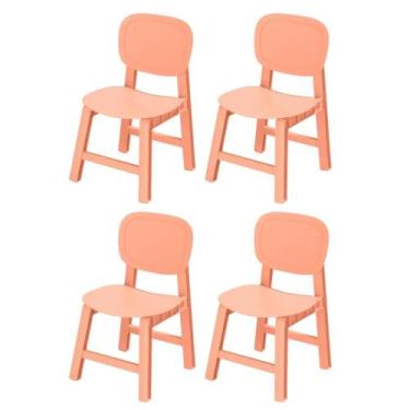 Imagem de Kit 4 Cadeiras Empilhável Infantil Pipa Rivatti 38,5 cm (Larg) Estrutu