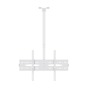 Imagem de Suporte para monitor de TV Suporte de TV branco 101.6 cm-152.4 cm Suporte de rotação de inclinação Suporte de teto de TV ajustável em altura, VESA máximo 600 x 400 mm e suporta suporte de TV de até 50