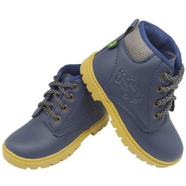 Imagem de Bota Botinha Infantil Gibizinho Masculina Baby Coturno, 20, Azul marin