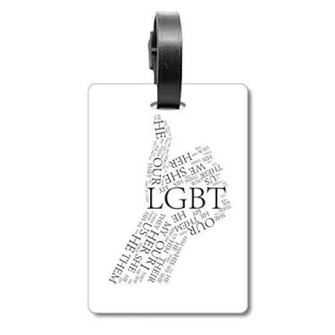 Imagem de LGBT Bandeira de Arco-Íris Ótima Bolsa Etiqueta de Bagagem Etiqueta para Bagagem