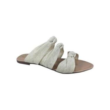 Imagem de Sandália Feminina Rasteira Tiras Nó Bico Fino Lisa Conforto-Feminino