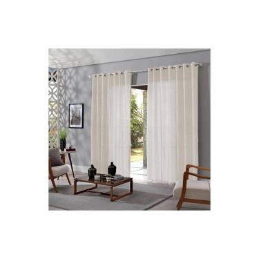 Imagem de Cortina Bella Janela 360x250 cm Duplex Vintage Geométrico Marfim