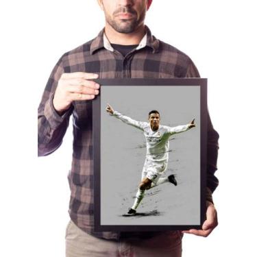 Imagem de Quadro Decorativo Cristiano Ronaldo Cr7 Arte 42x29cm - Fanarte