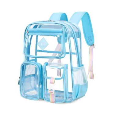 Imagem de Mochila Transparente PIG PIG GIRL - Ideal para Escola, Faculdade, Trab
