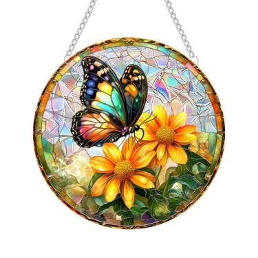 Imagem de Apanhadores de sol, janela interna, apanhador de sol de acrílico arco-íris, decoração para pendurar na janela, para sala de estar, quarto, verão, casa, varanda, ornamentos, decoração